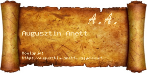Augusztin Anett névjegykártya
